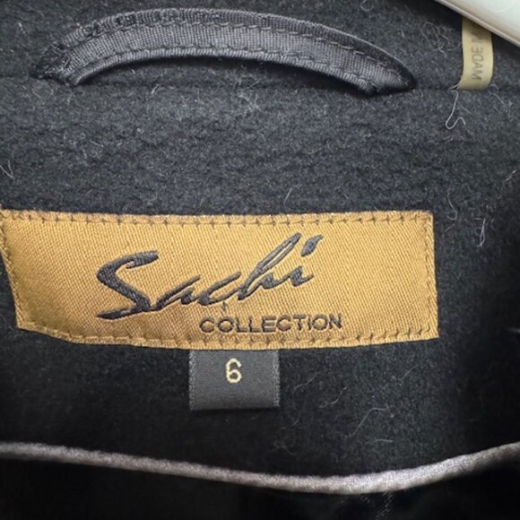 Sachi Collection Womens Lambswool and Rabbit fur collar - Picture 3 of 4